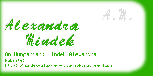 alexandra mindek business card